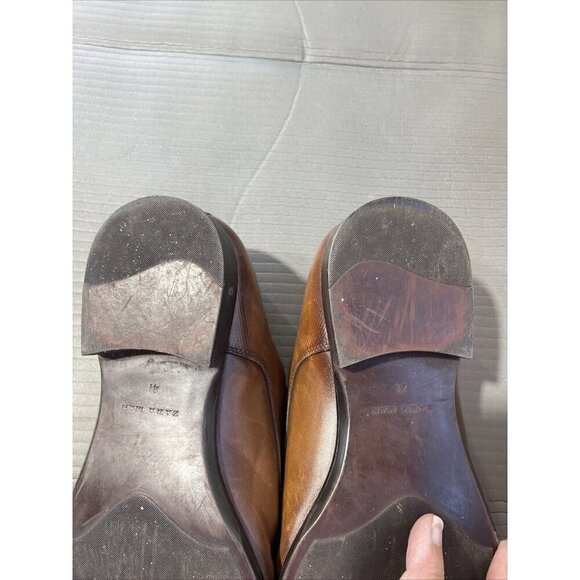 Zara Leather monk strap shoes Size 41 Brown 2452/302/105 531 255/95 - Picture 9 of 15